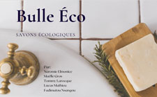 Projet Le savon Bulle Éco créé par : Naromie Elmonice, Maëlle Gros, Tommy Larocque, Lucas Mathieu, Fadimatou Nsangou (Hiv22)